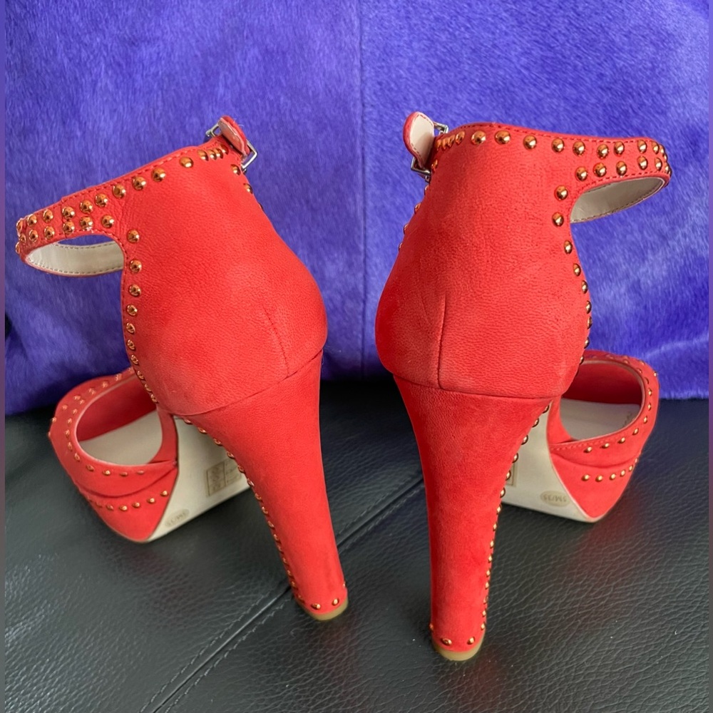 Bcbg Generation Platform Ankle Strap Studded Sand… - image 4